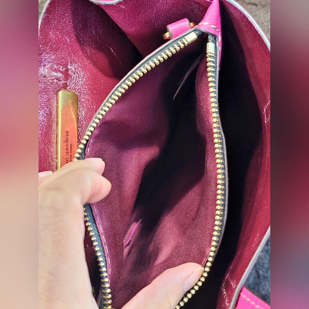 MARC JACOBS Pink Leather Mini Grind Tote with a Dustbag - Picture 10 of 16